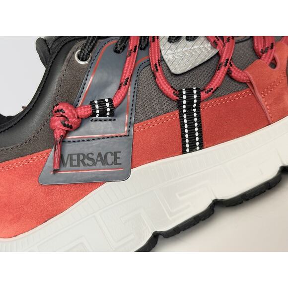 Versace Men\'s Greca Sneakers Red/Gray 14 US (47 Euro) IT 1021490 NIB main image 10